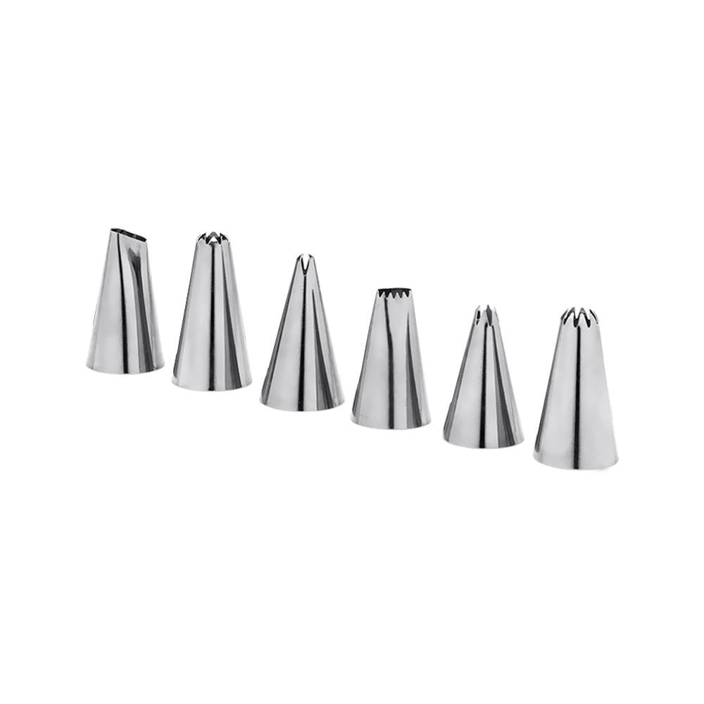 Conjunto 6Pcs Bico P/Confeitar Glace 4,7Cm