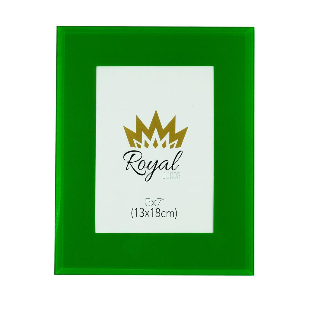 Porta-retrato de vidro 13x18cm verde