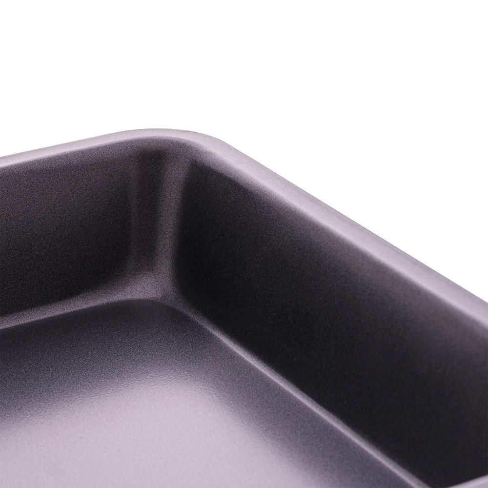 Assadeira retangular antiaderente de aço carbono 28x17x3cm