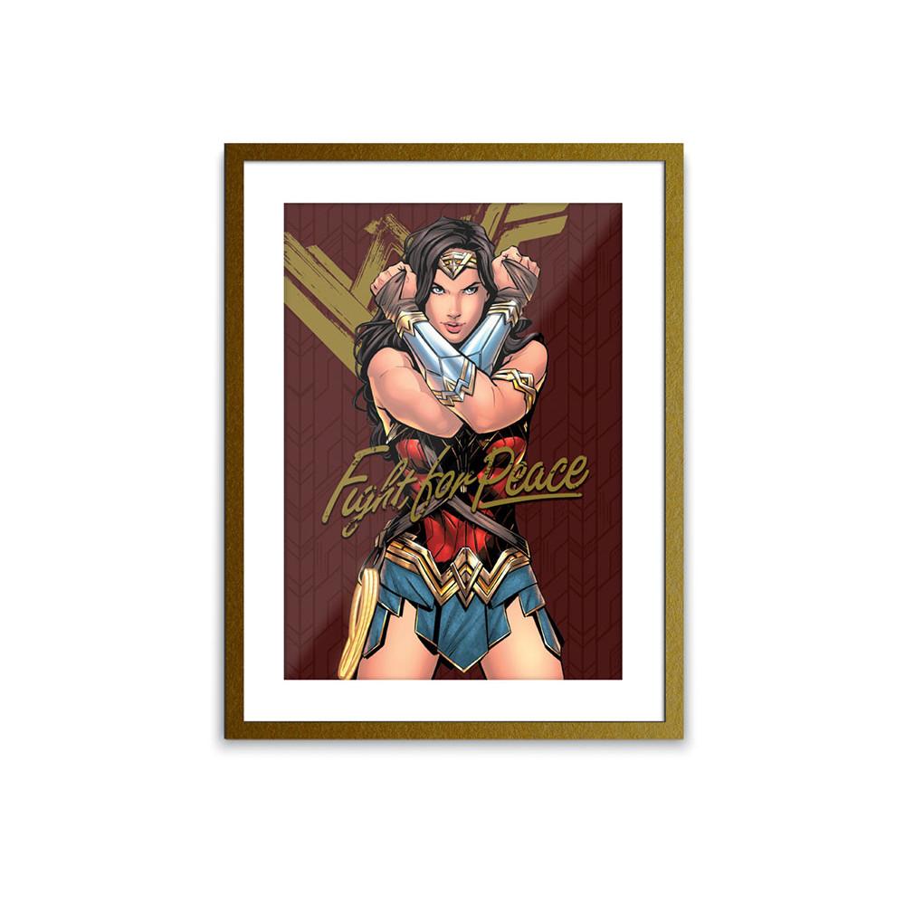 Quadro Mulher Maravilha 31 x 2,3 x 39 Cm