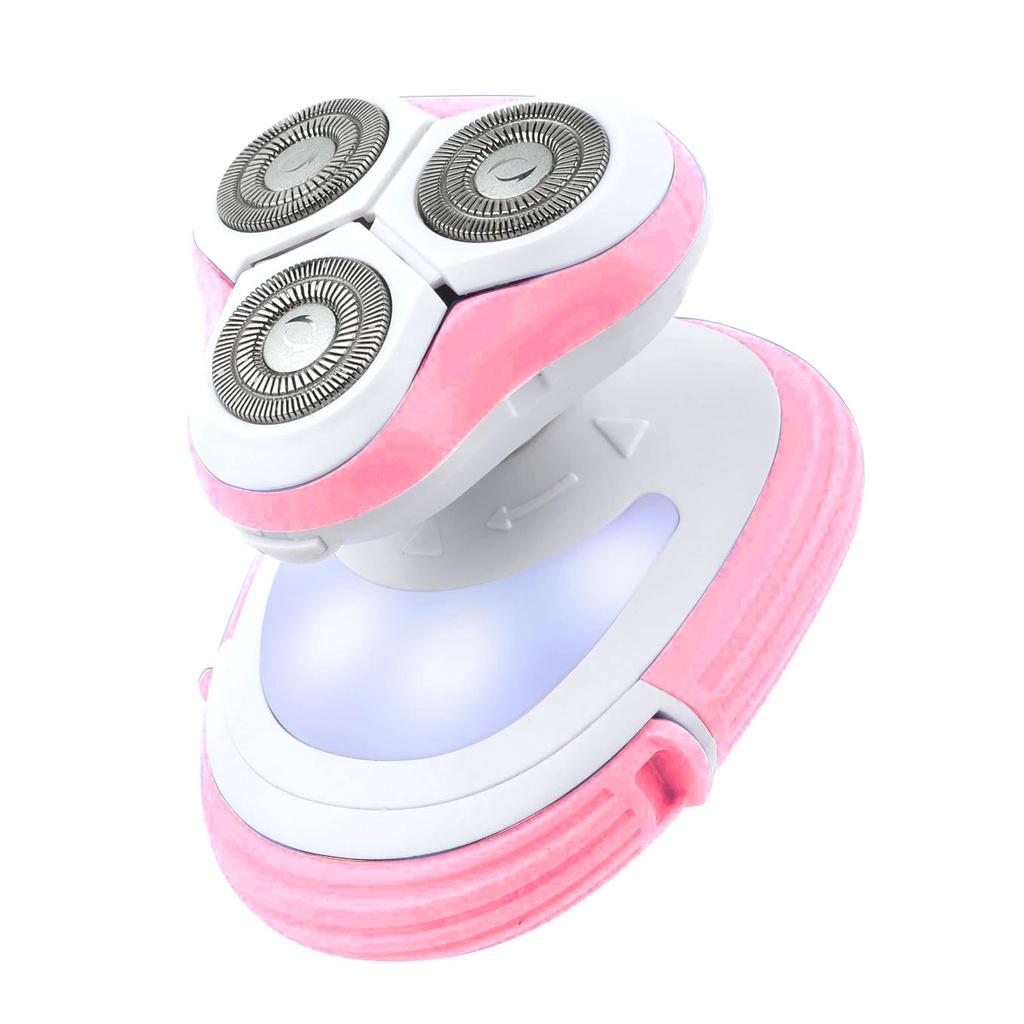 Removedor Elétrico De Pelos Com Luz LED E 3 Cabeças Impermeáveis Sem Fio
