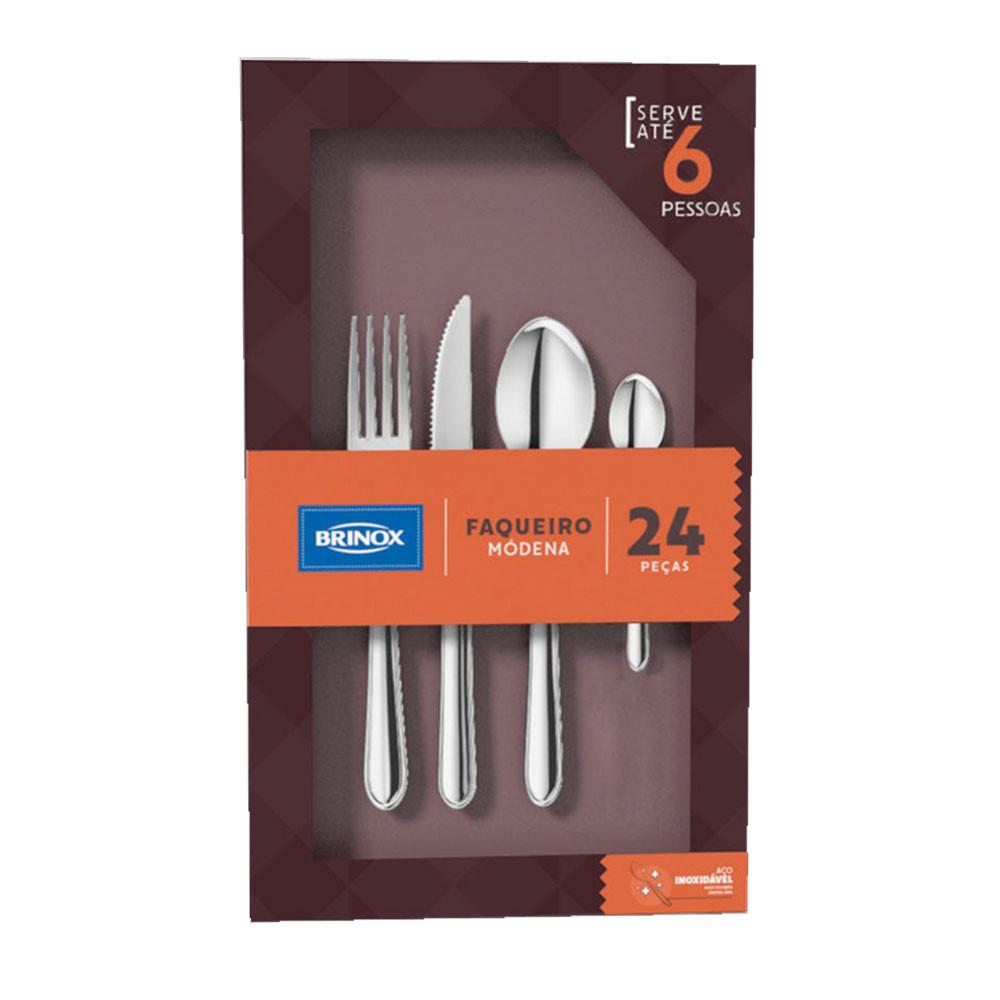 Conjunto de talheres com 24 peças - Módena