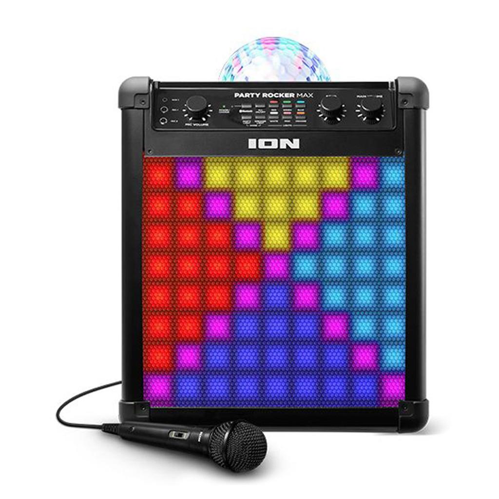 Alto falante Portátil Sem Fio,100 W,Show de Luzes, Aux, Microfone, Alça e Rodas-Bivolt