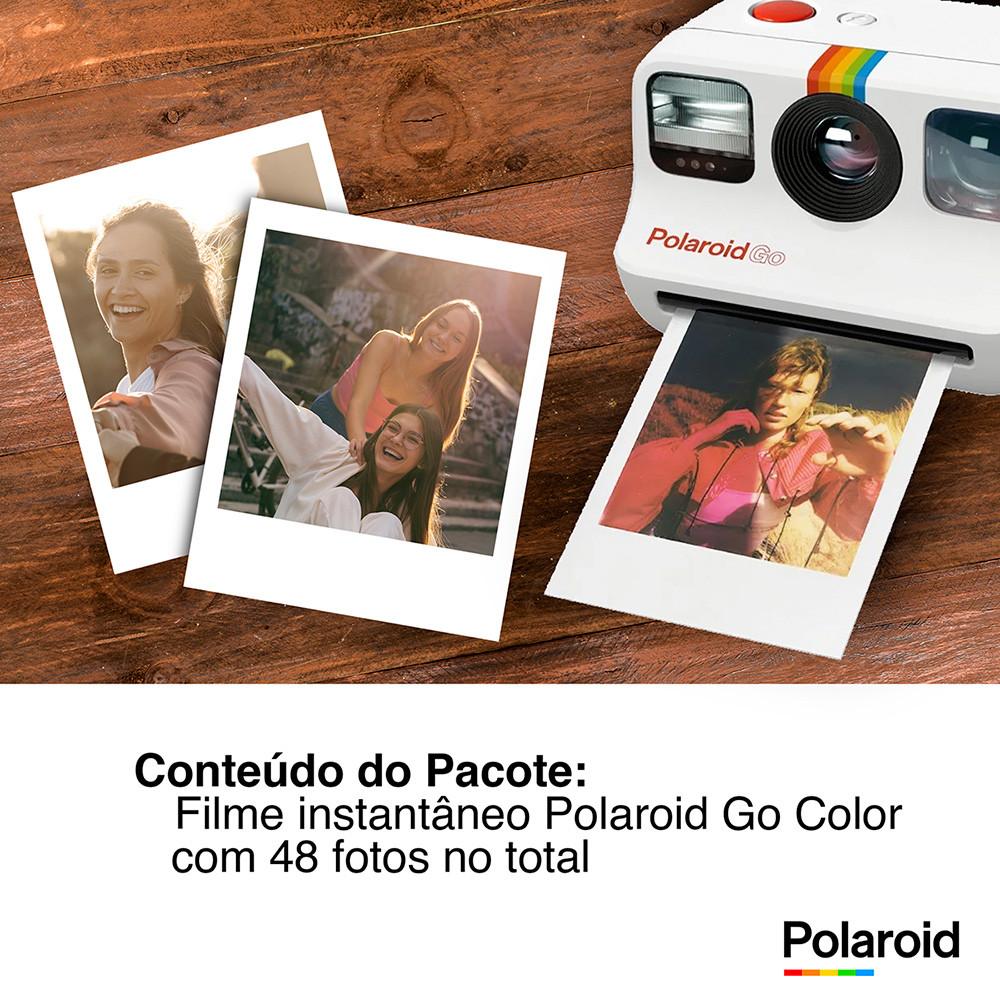 Pacote Filme Polaroid Go Color Moldura Branca Com 48 Fotos