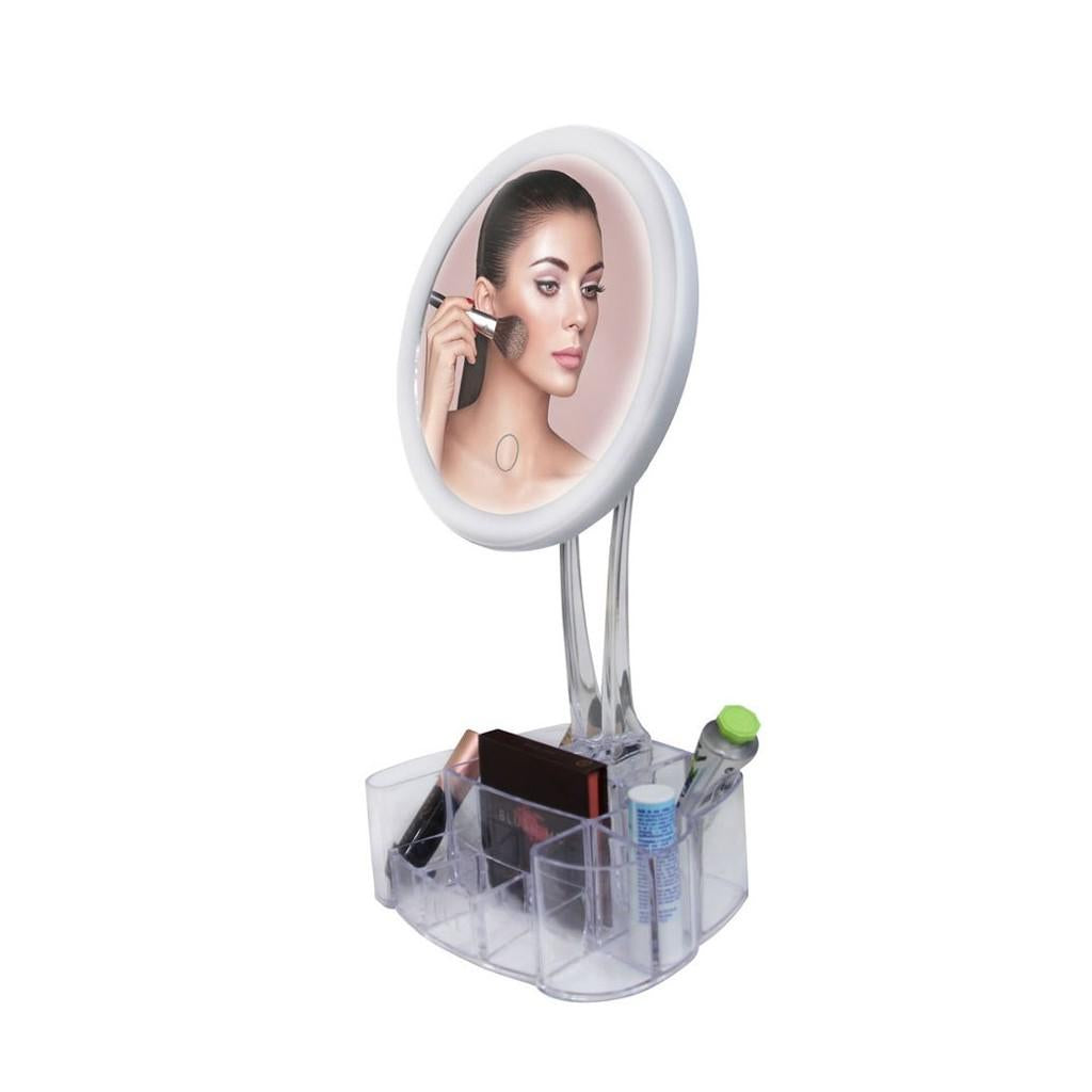 Espelho Hollywood by Vivitar com Luz Led e base porta maquiagem