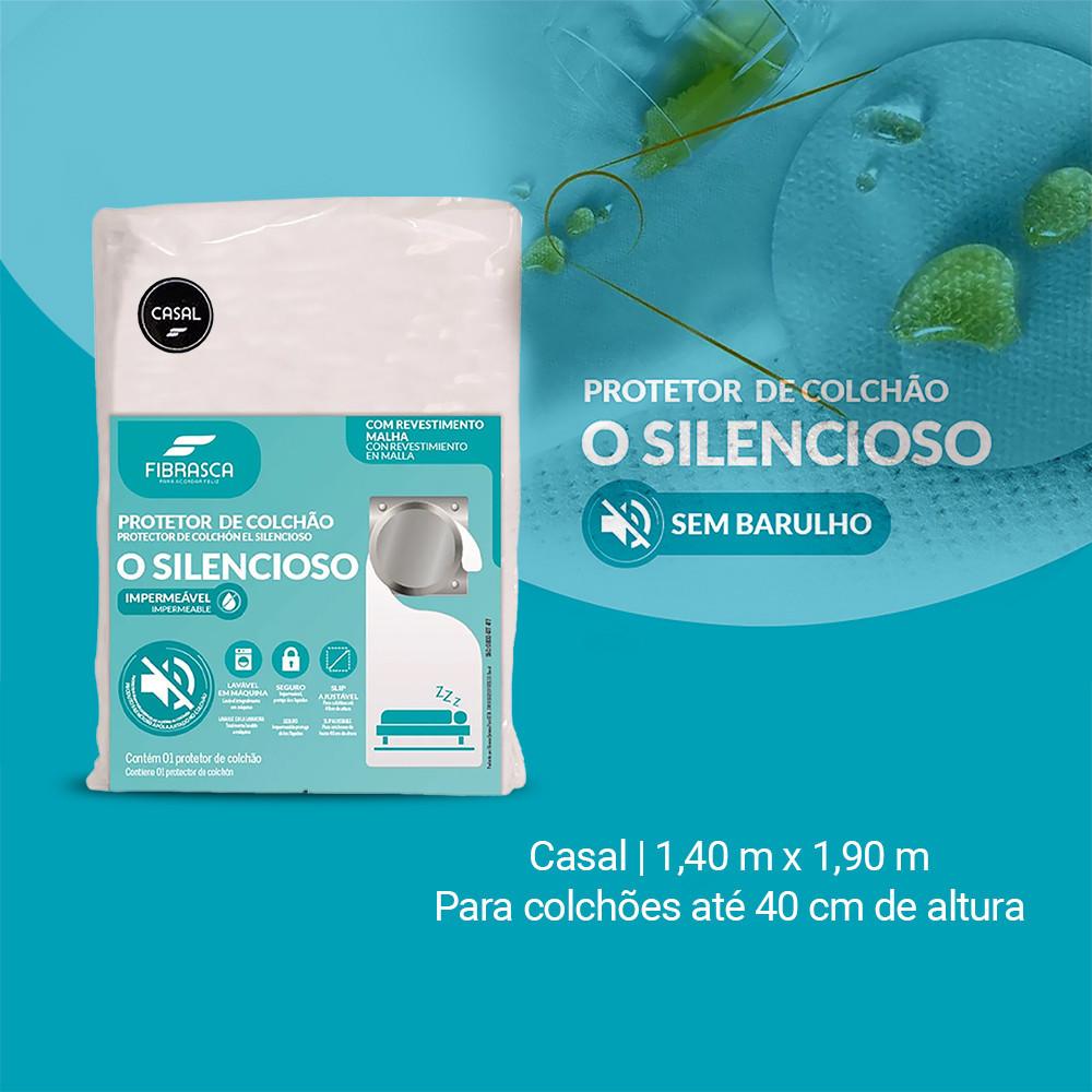 Protetor De Colchão Silencioso Impermeável Casal 1,40m x 1,90m