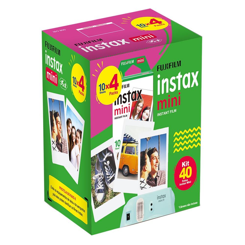 Filme instantâneo Fujifilm Instax Borda Branca com 40 poses