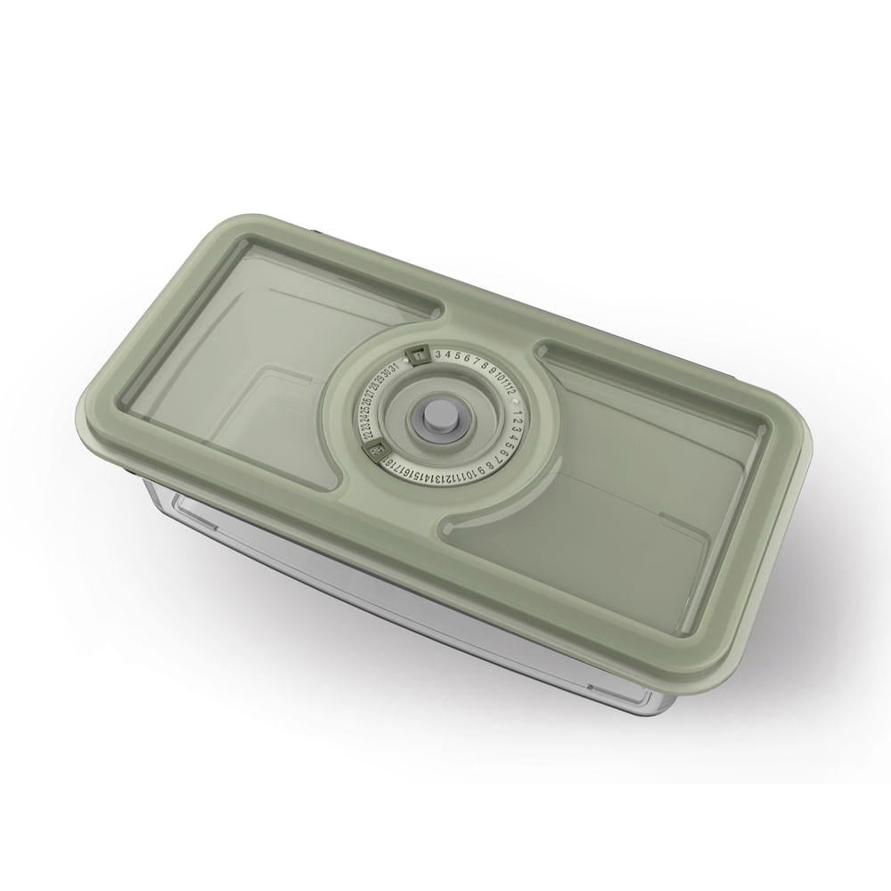 Kit com 2 potes herméticos de 1L de capacidade sem BPA