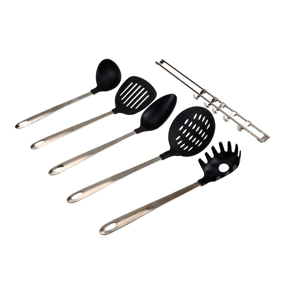 Conjunto com 5 utensílios e suporte