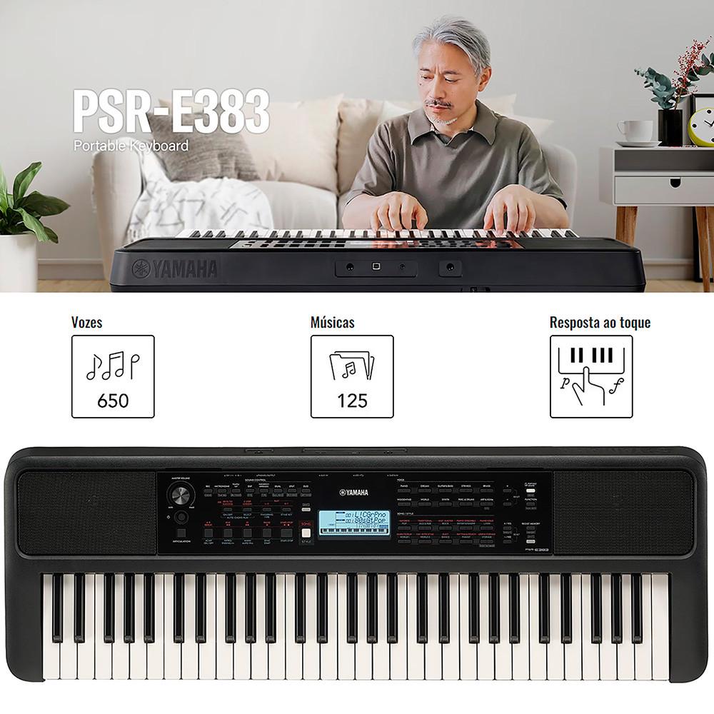 Teclado Portátil 61 Teclas Sons E Estilos Para Músicos Iniciantes E Avançados Yamaha