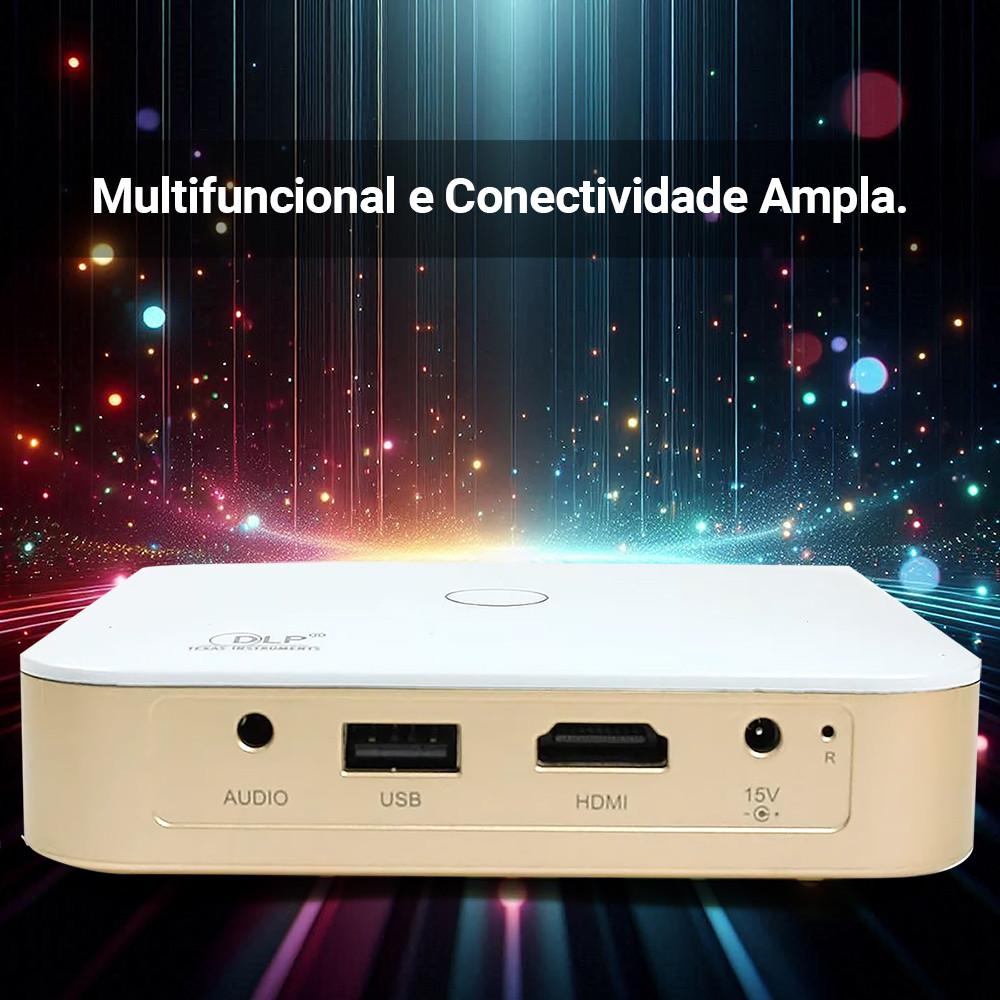 Projetor DLP Portátil Sem Fio 4K KODAK Luma 350 Inteligente Ultra HD, HDMI, USB E Micro SD