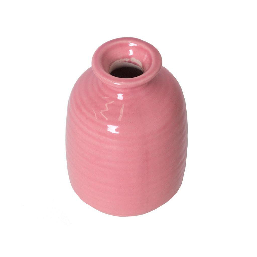 Vaso decorativo porcelana rosa 8x11cm