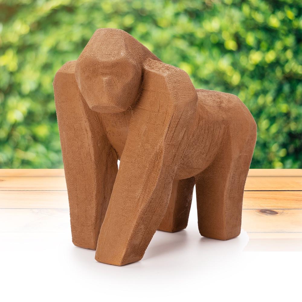 Escultura gorila em poliresina