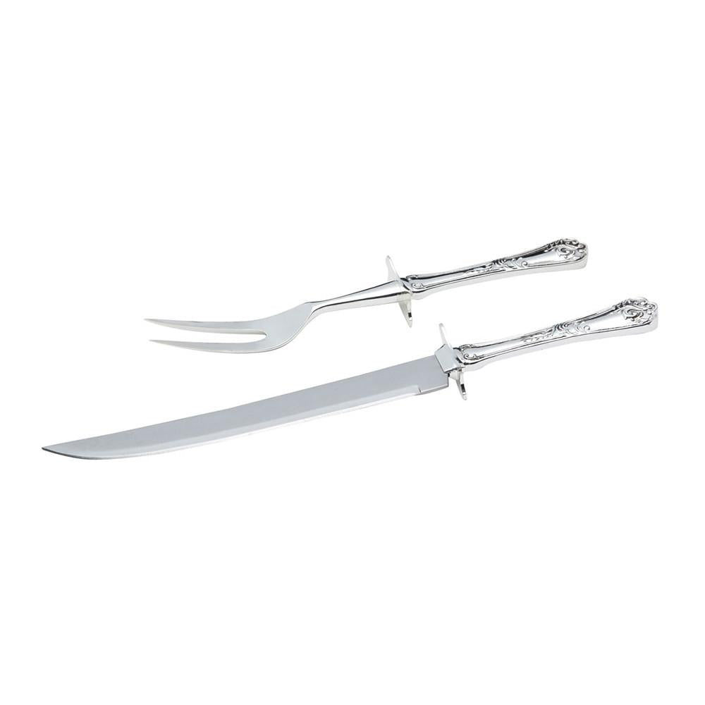 Cj 2 peças Talheres de Zamac P/Cortar Carne 27Cm
