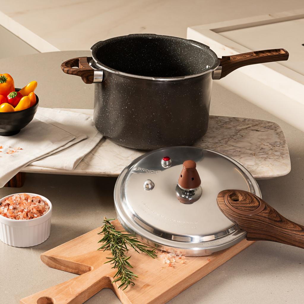 Panela De Pressão Ceramic Life Pressure 4,2L Com Cabo Baquelite Brinox