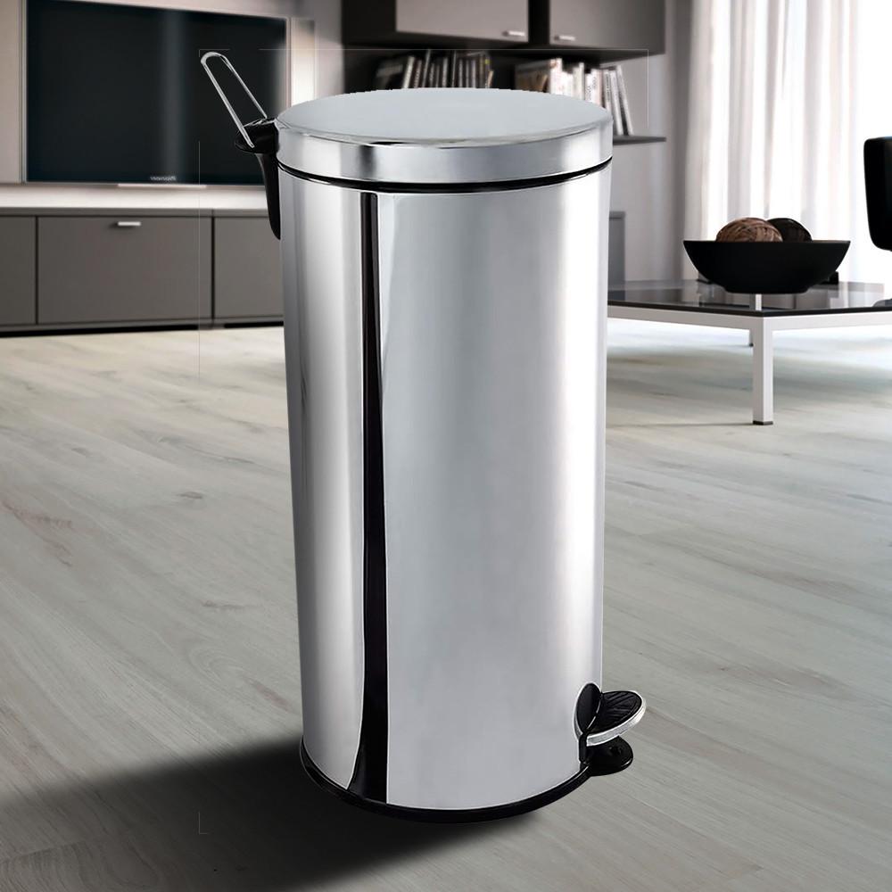 Lixeira Brinox Inox com Pedal e Balde 30L