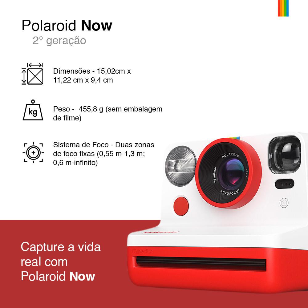 Câmera Instantânea Polaroid Now 2ª Geração Sustentável Com Alça De Pulso
