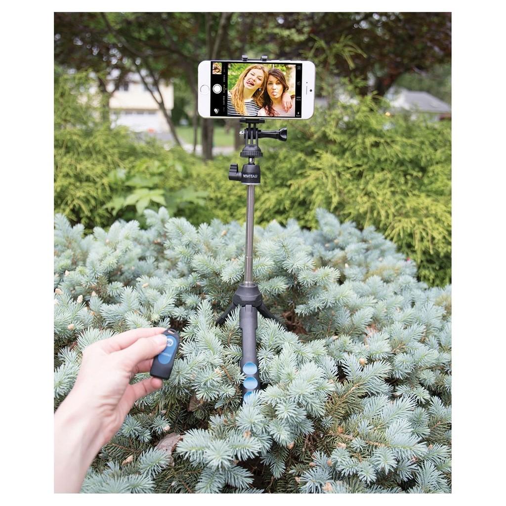Kit 7 em 1: Tripé/Bastão+Controle+Carregador+ Adaptadores Celular/Gopro/Extensor+Bolsa