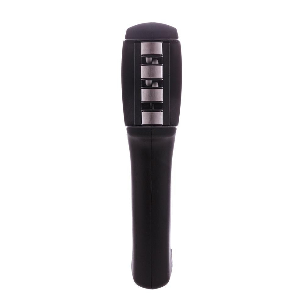 Afiador de Faca Premium em aço inox e ABS Black 20x5x7,5cm