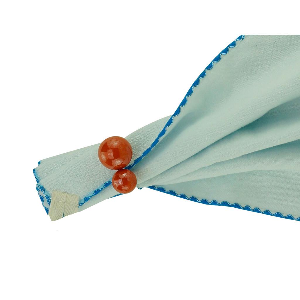 Conjunto com 4 anéis para guardanapos em plástico Bolas laranja 4x3x7cm