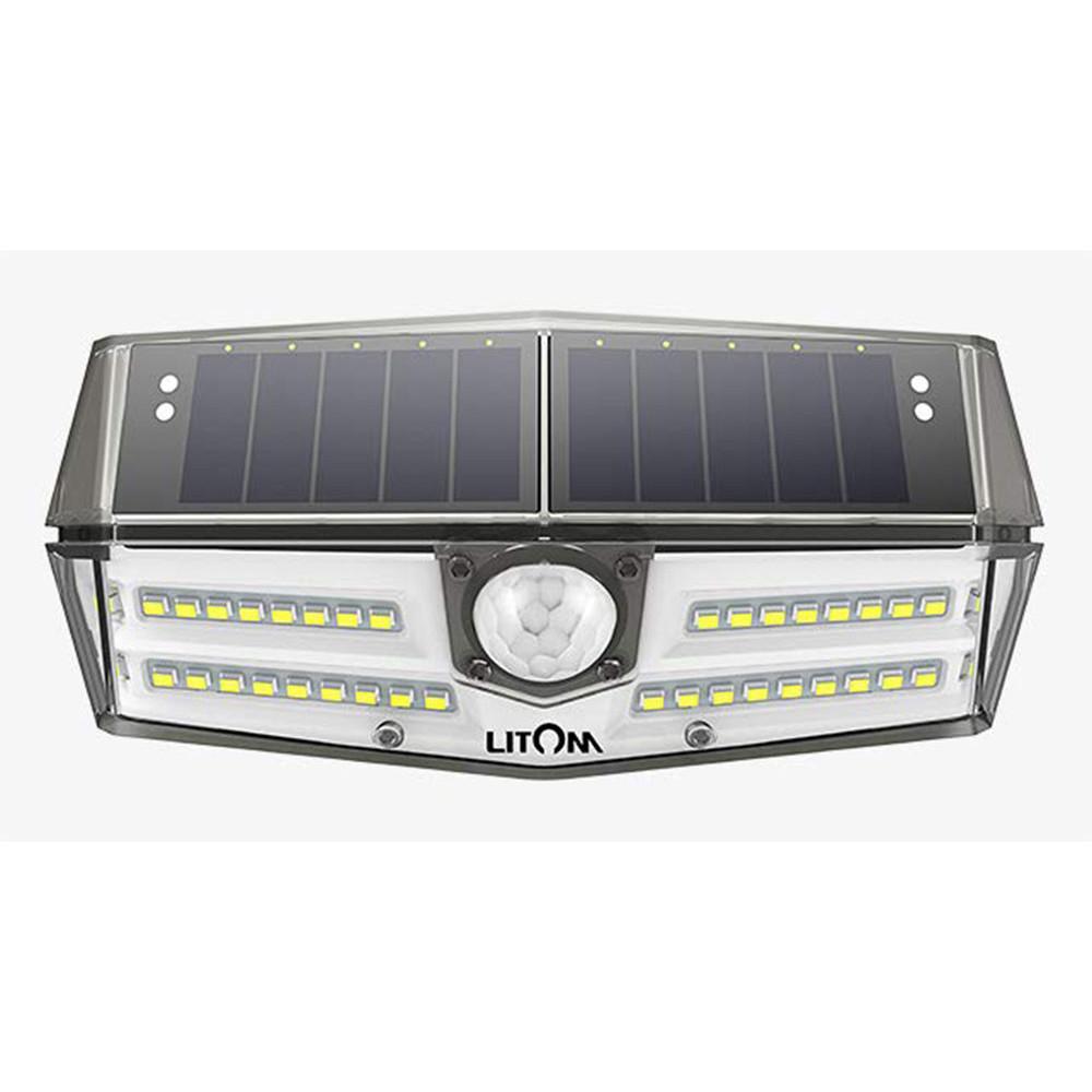 Luminária LED LITOM X001-F2K55X energia Solar c/ acionamento por movimento