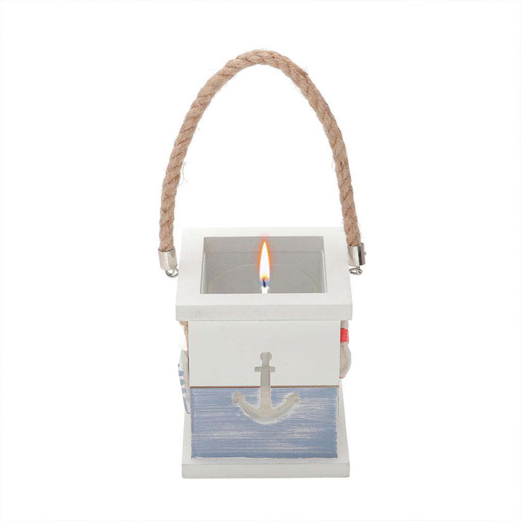 Porta velas madeira c/detalhes em resina 15x13x13 cm