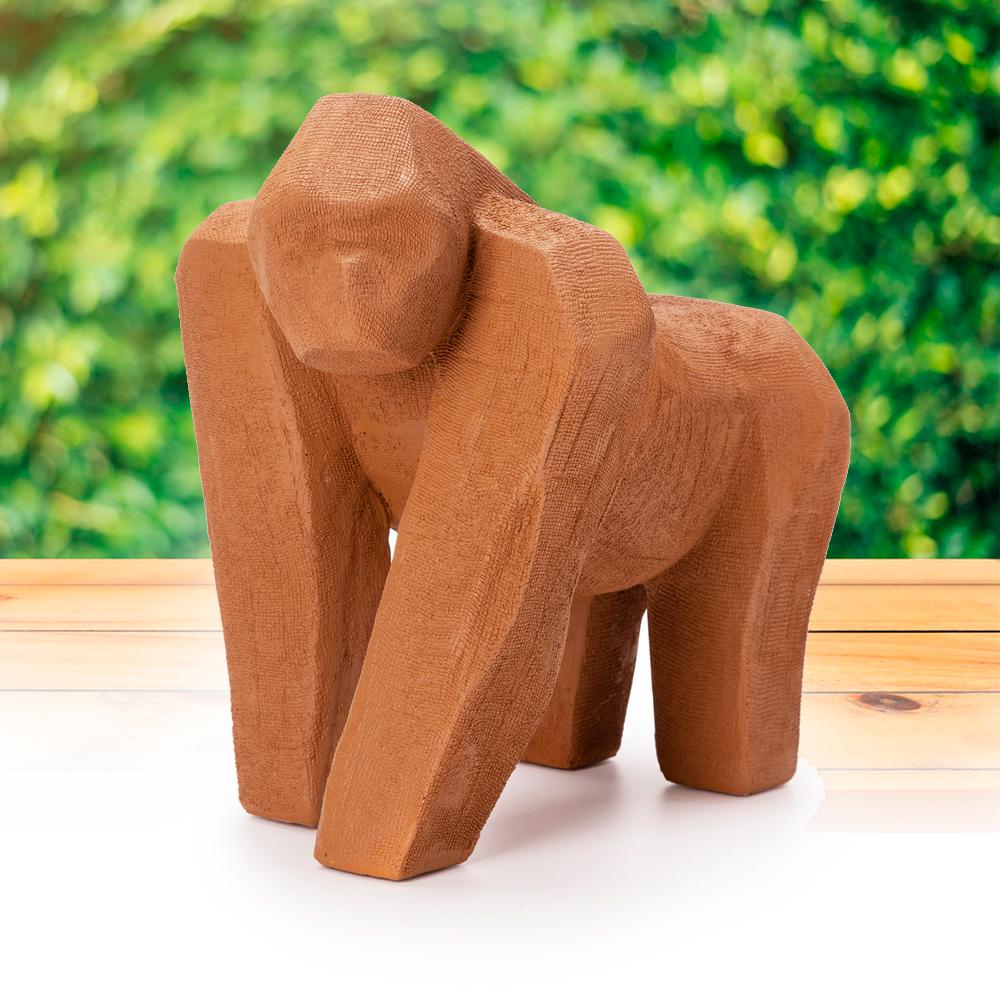 Escultura gorila em poliresina
