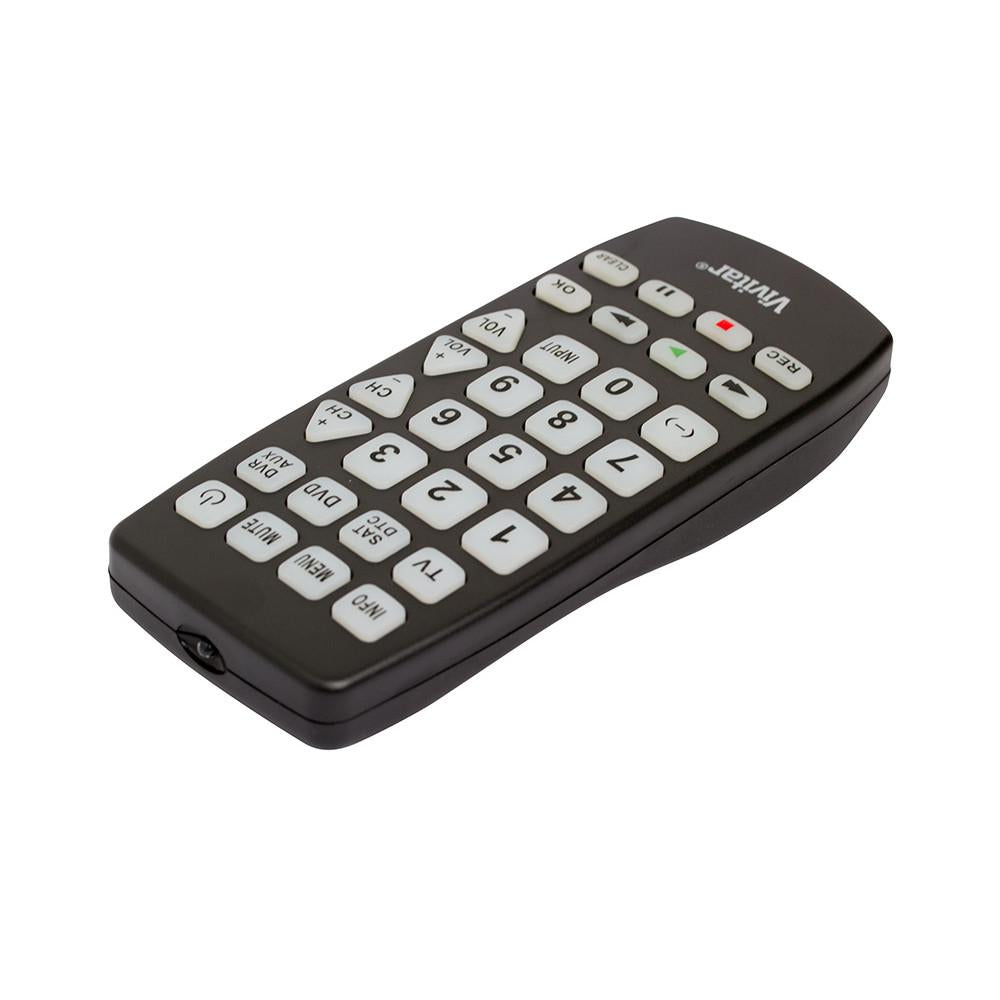 Controle remoto universal com teclas gigantes para até 4 aparelhos