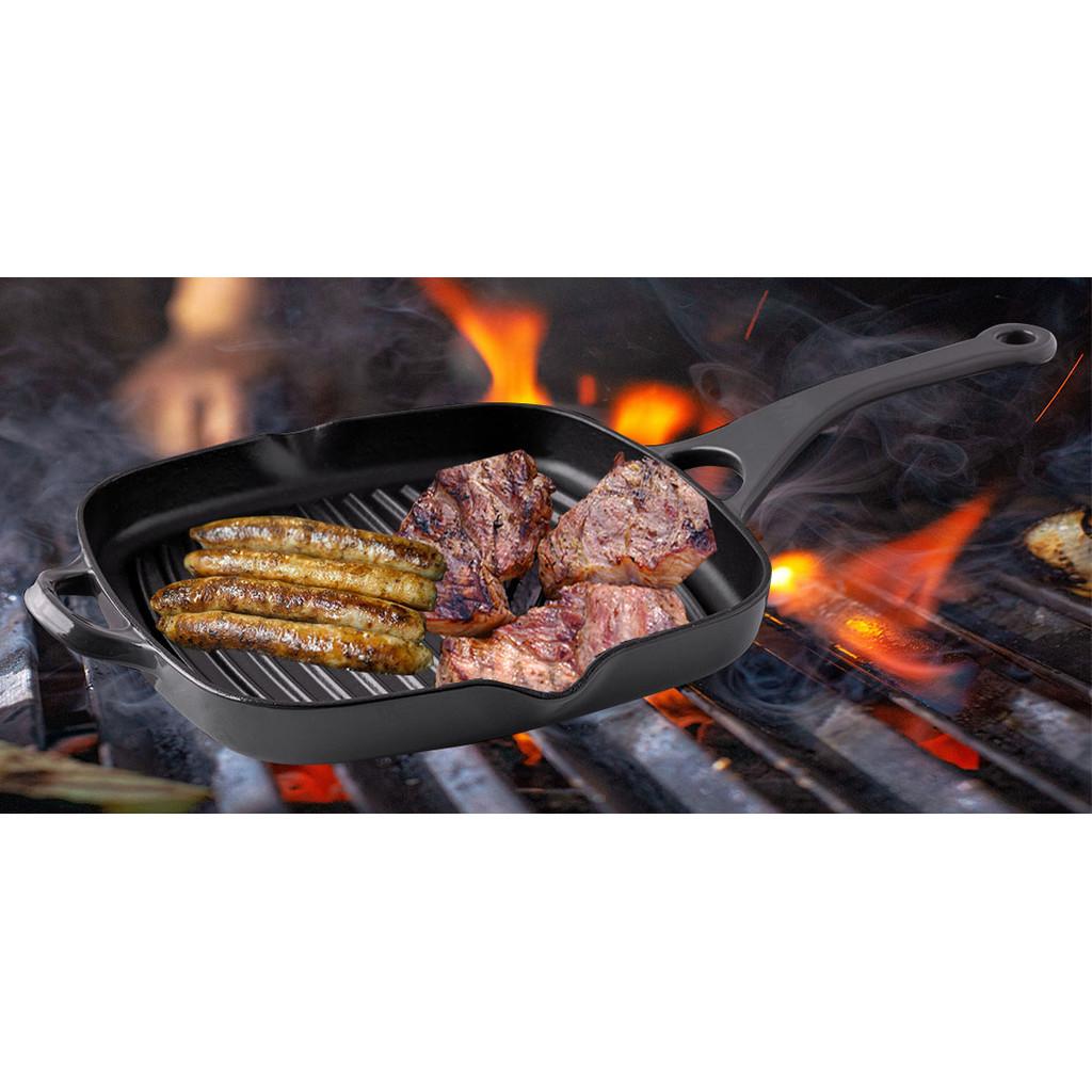 Grill 24 cm 1 L Sauté Cinza -Haus Concept 24 x 24 x 3,3 cm