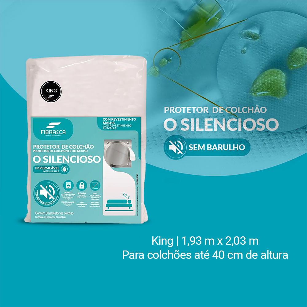 Protetor De Colchão Silencioso Impermeável King 1,93m x 2,03m