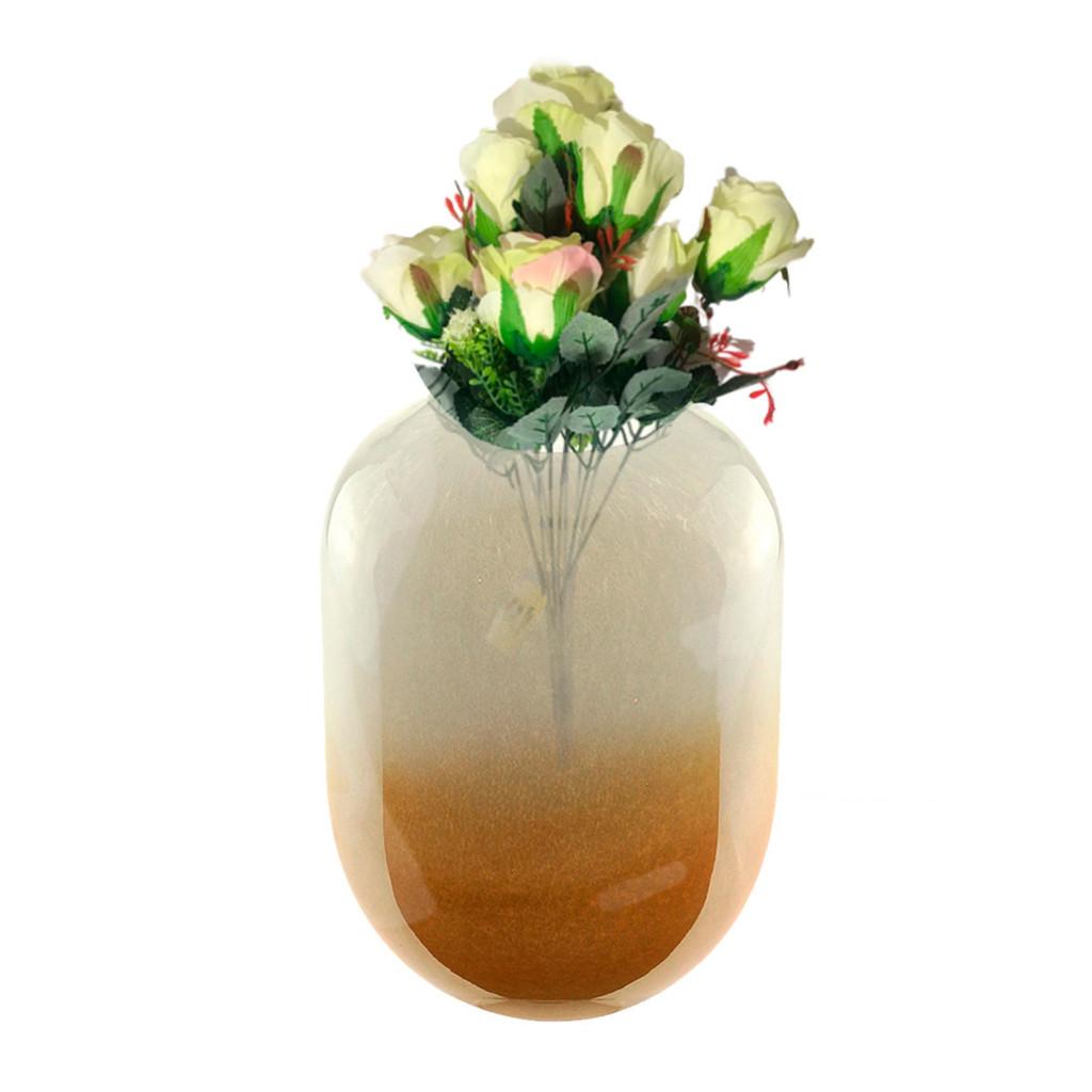 Vaso vidro branco 14x18cm