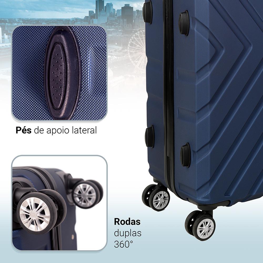 Mala ABS Montreal P Bordo 10kg Rodas 360º Resistente Isibrás