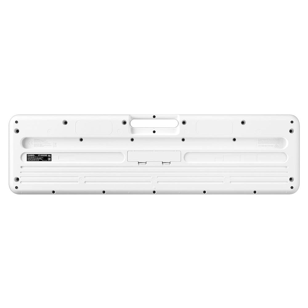 Teclado eletrônico Casio com display LCD, 61 teclas e 77 ritmos - Branco