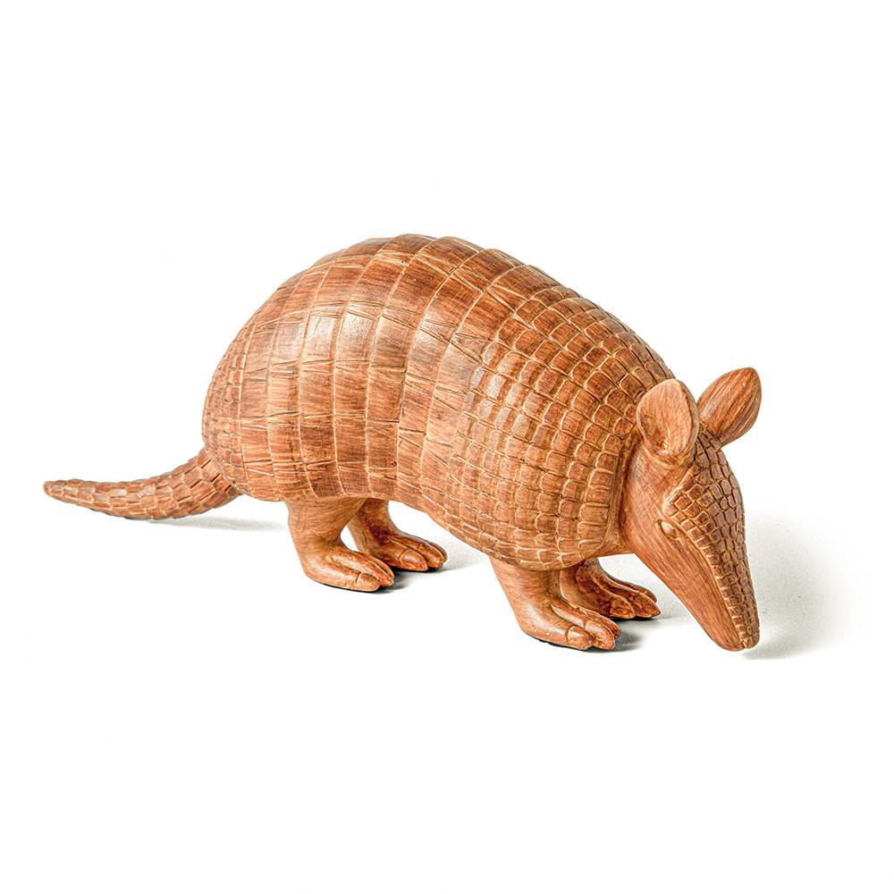 Escultura tatu em poliresina