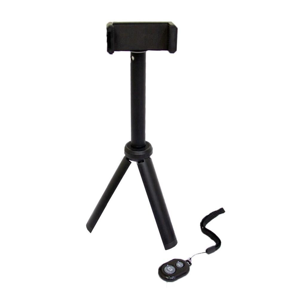 Tripé Compacto dobrável com controle remoto e altura até 40 cm