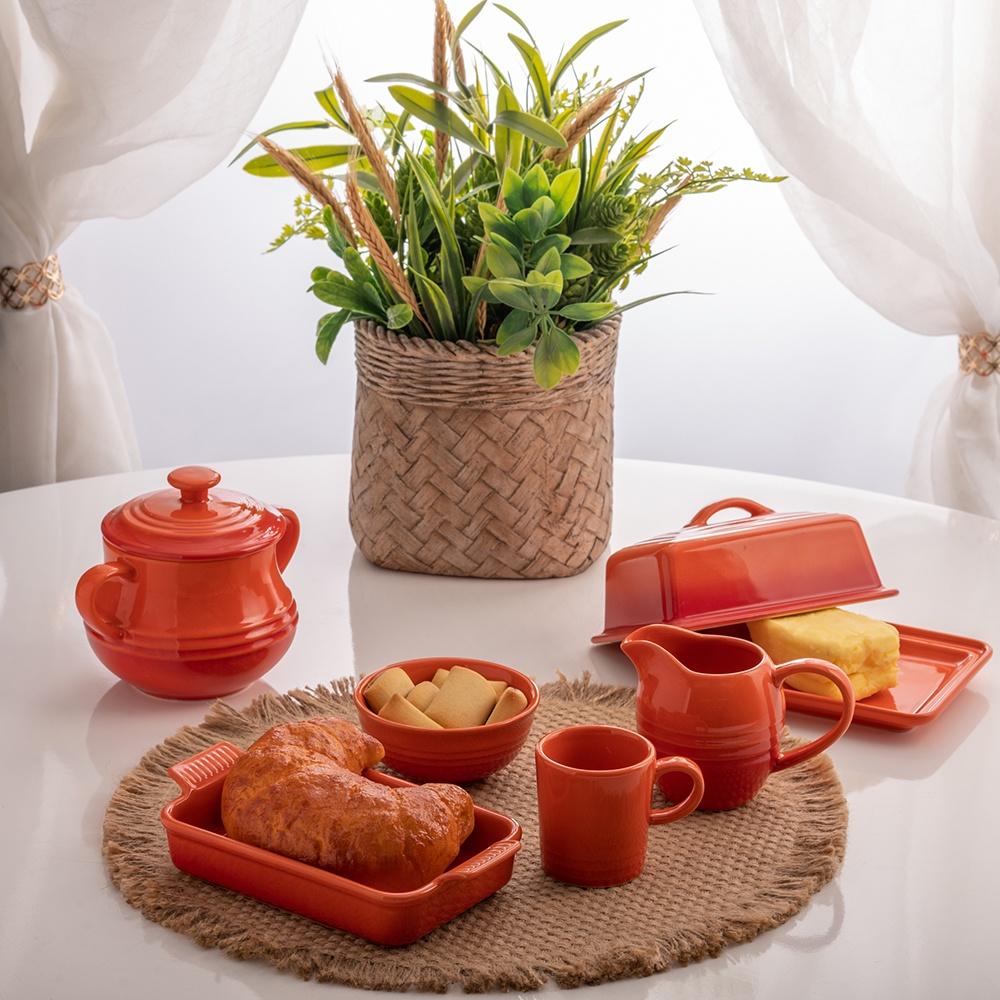Conjunto com 2 bowls de cerâmica retrô Sortido 10x4,5cm