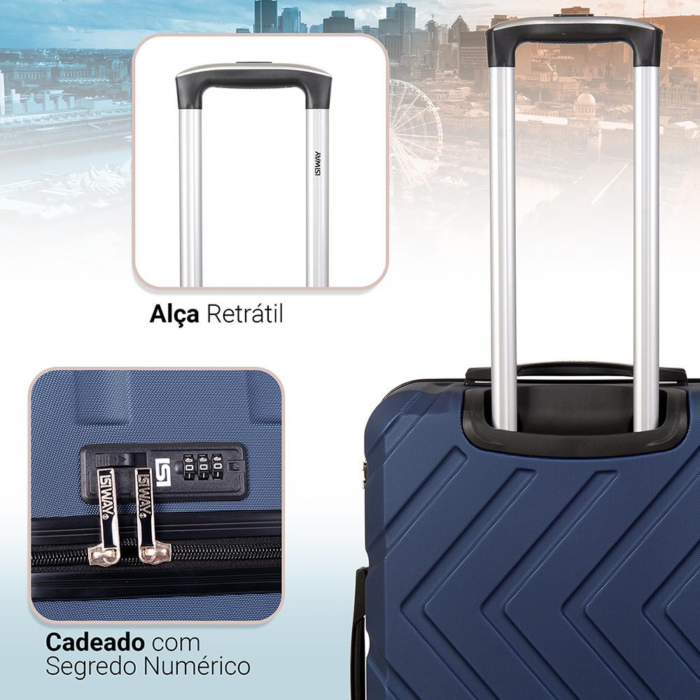 Mala ABS Montreal P Bordo 10kg Rodas 360º Resistente Isibrás