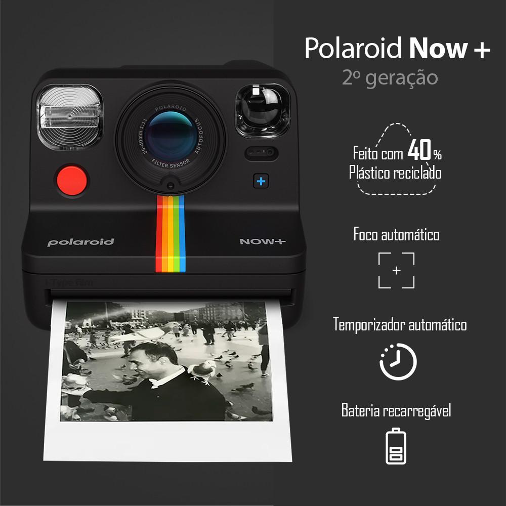 Câmera Instantânea Polaroid Now+ 2ª Geração Bluetooth Sustentável Com 5 Filtros De Lente