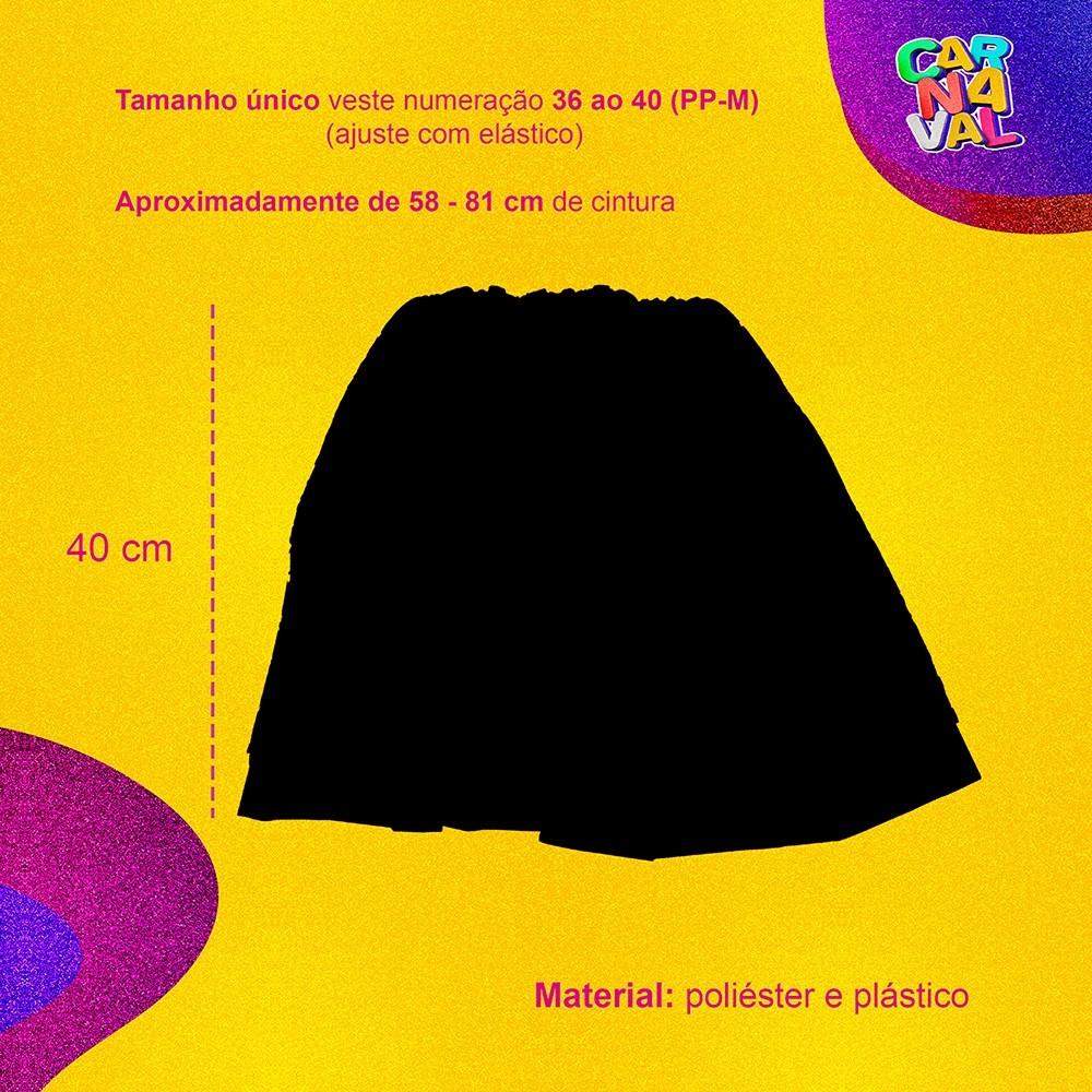 Kit Máscara De Carnaval Mais Saia De Tule 40cm Look Perfeito