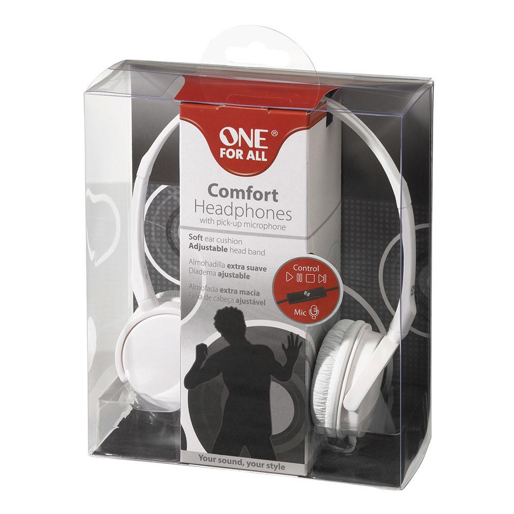 Headphone com microfone e controle de funções no cabo
