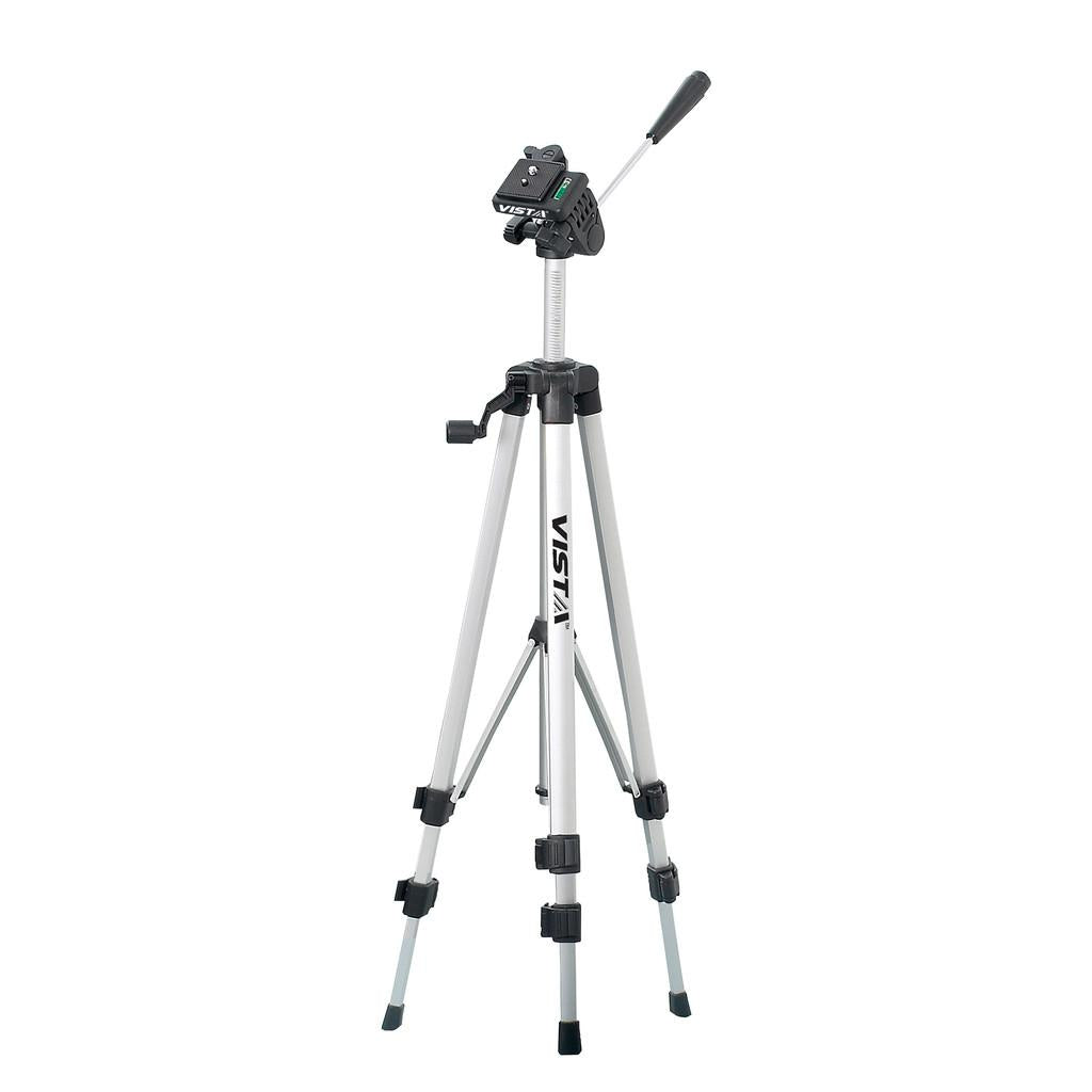 Tripé em alumínio com ajuste de altura até 134 cm