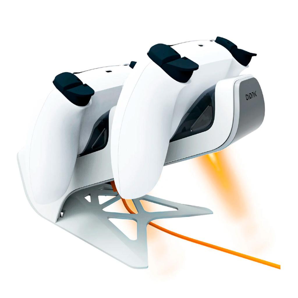 Sistema de carga duplo com indicador luminoso p/ Controles PS5