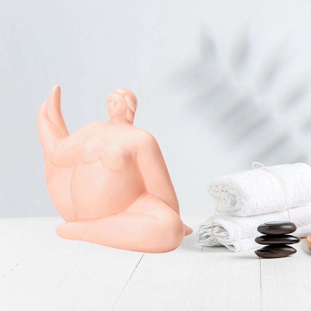Escultura yoga em cerâmica 13 x 16 x 9 cm