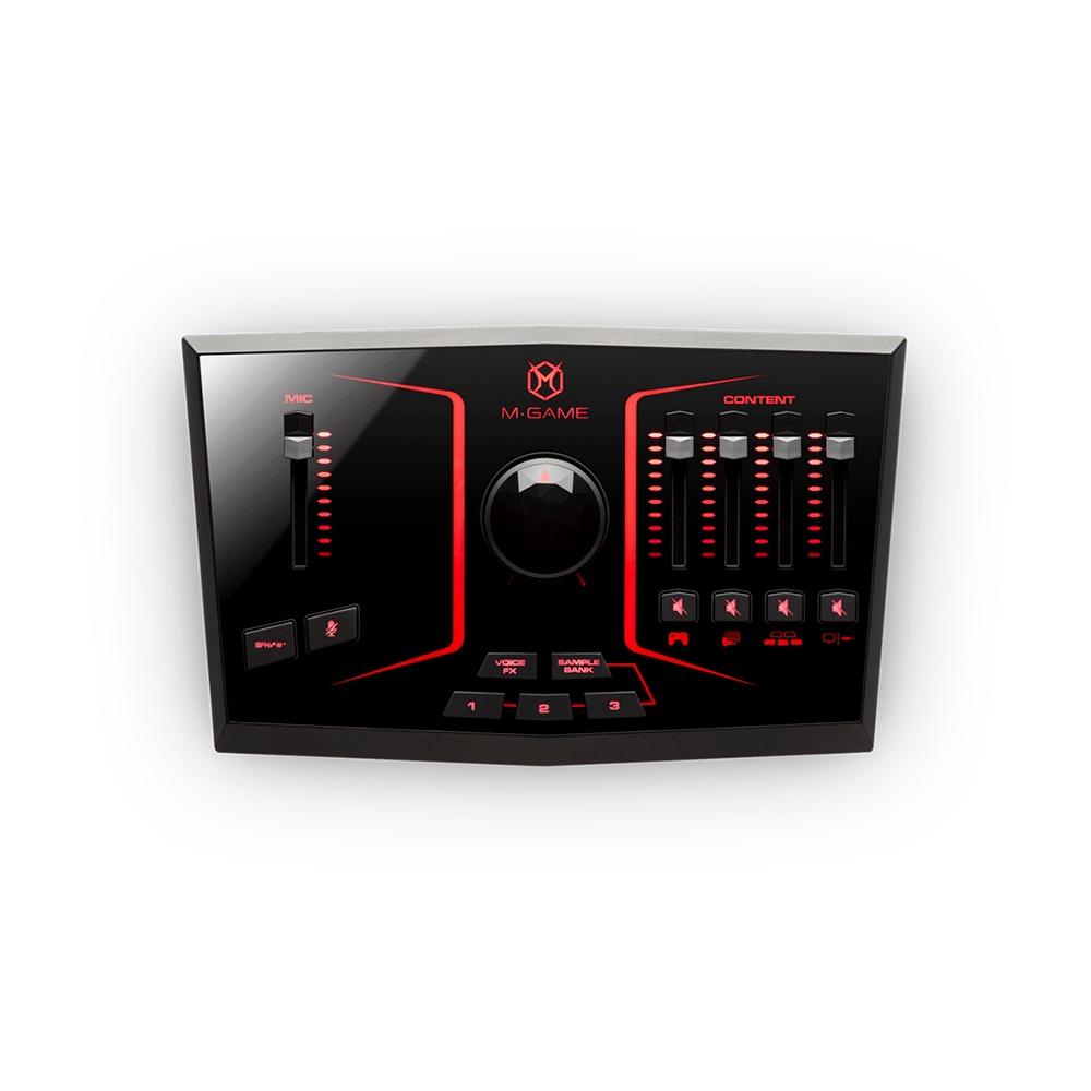 Interface DJ USB com efeitos de voz e iluminação
