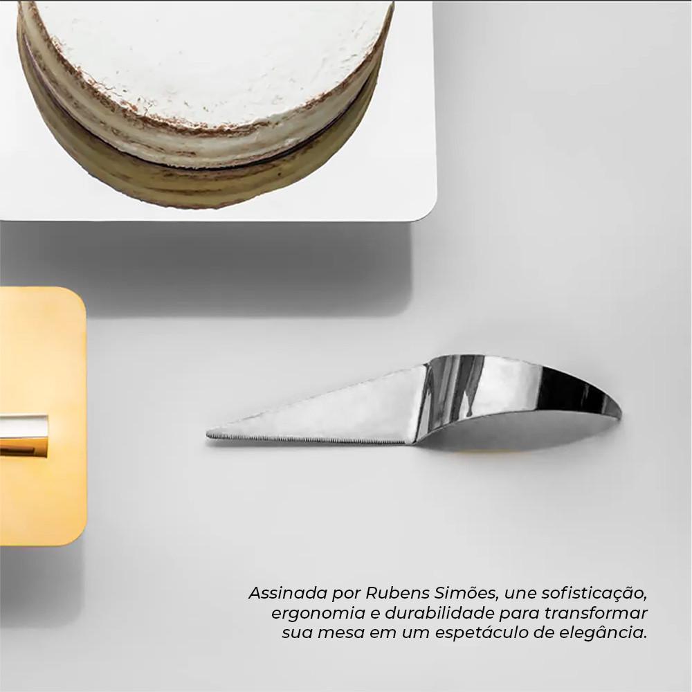 Pá Para Bolo Motta Aço Inox Premium Design Rubens Simões Riva