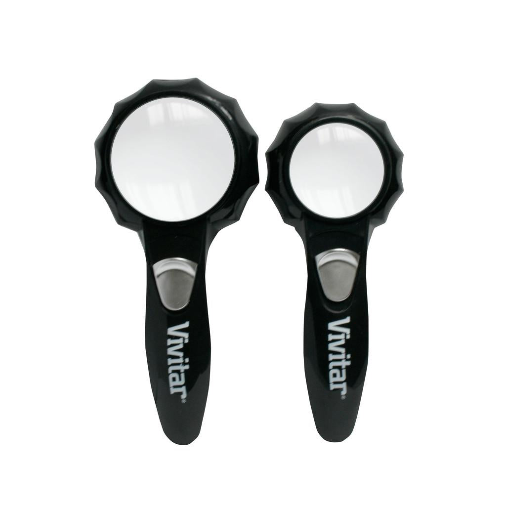 Conjunto de 2 lupas de aumento com iluminação por LEDs