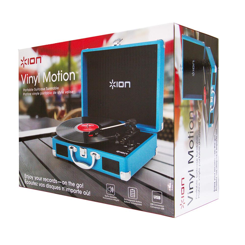 Toca-discos Vinil portátil com conversor para o formato digital em maleta retrô rígida