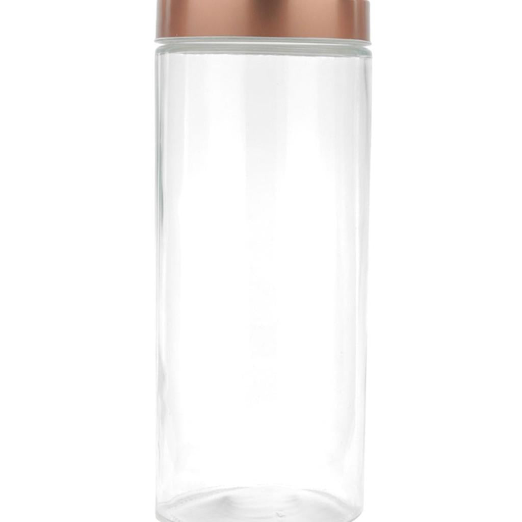 Porta mantimento de vidro com tampa cobre - 2,1 litros