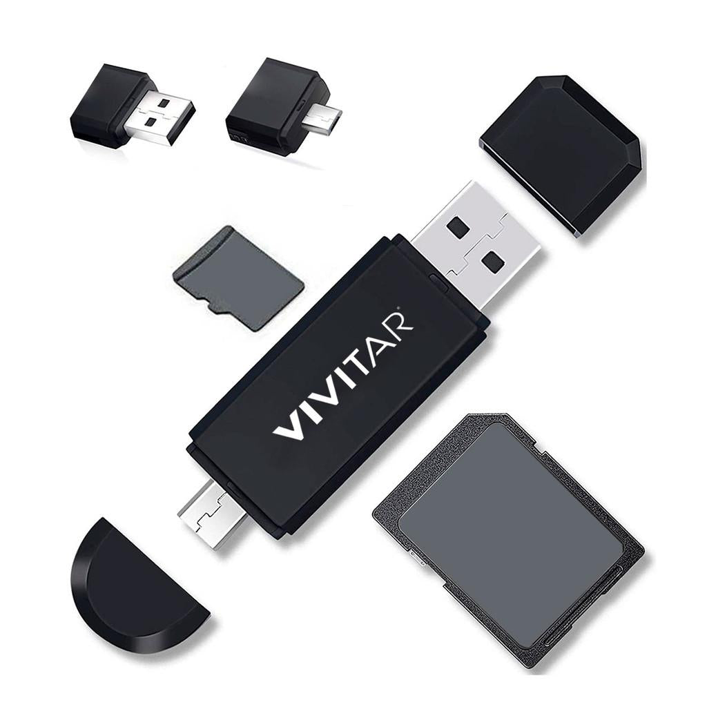 Leitor e Gravador com duas entradas para cartões de memória SD/SDHC e MicroSD