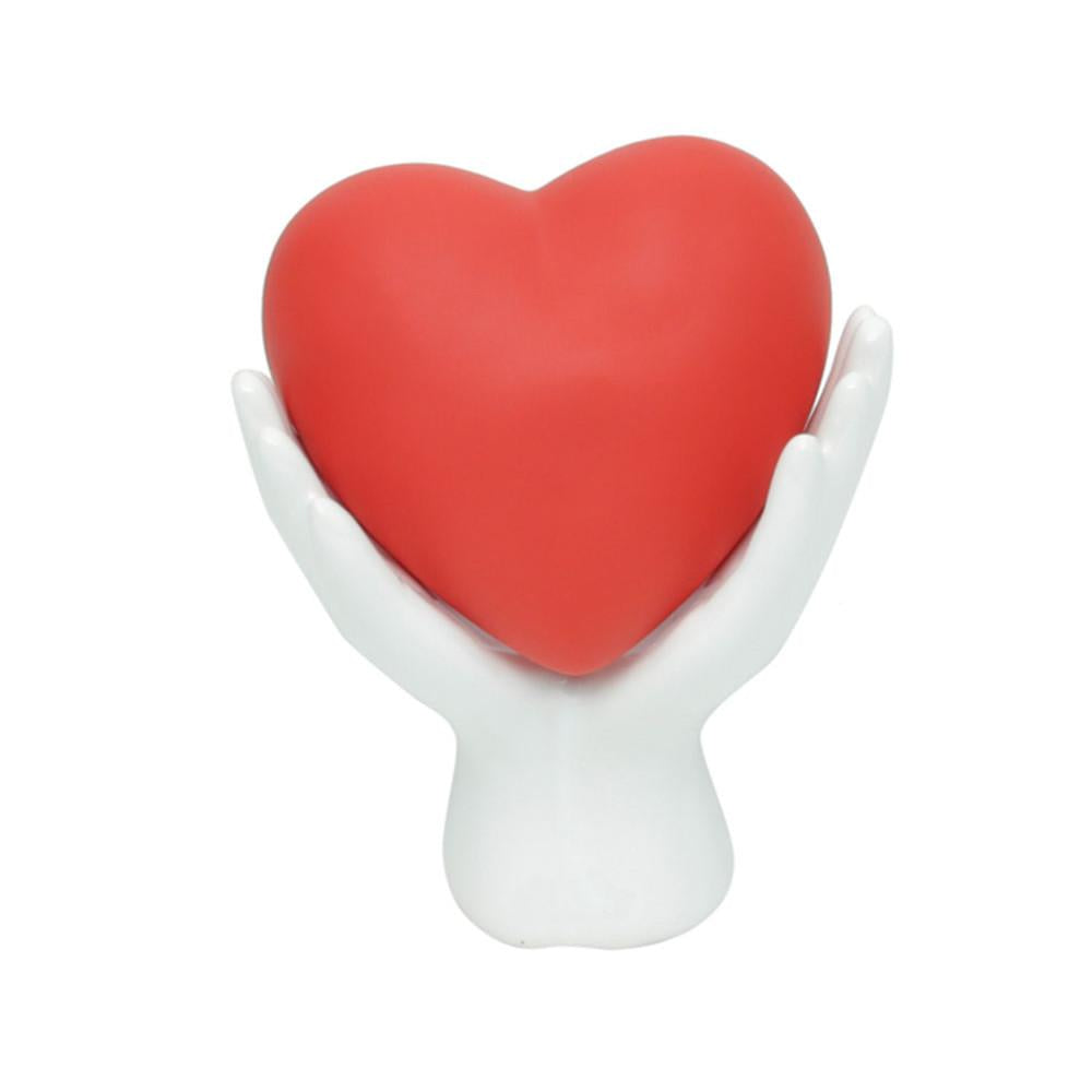 Decor Hands and Heart em Cerâmica 9 X 6 X 13 Cm